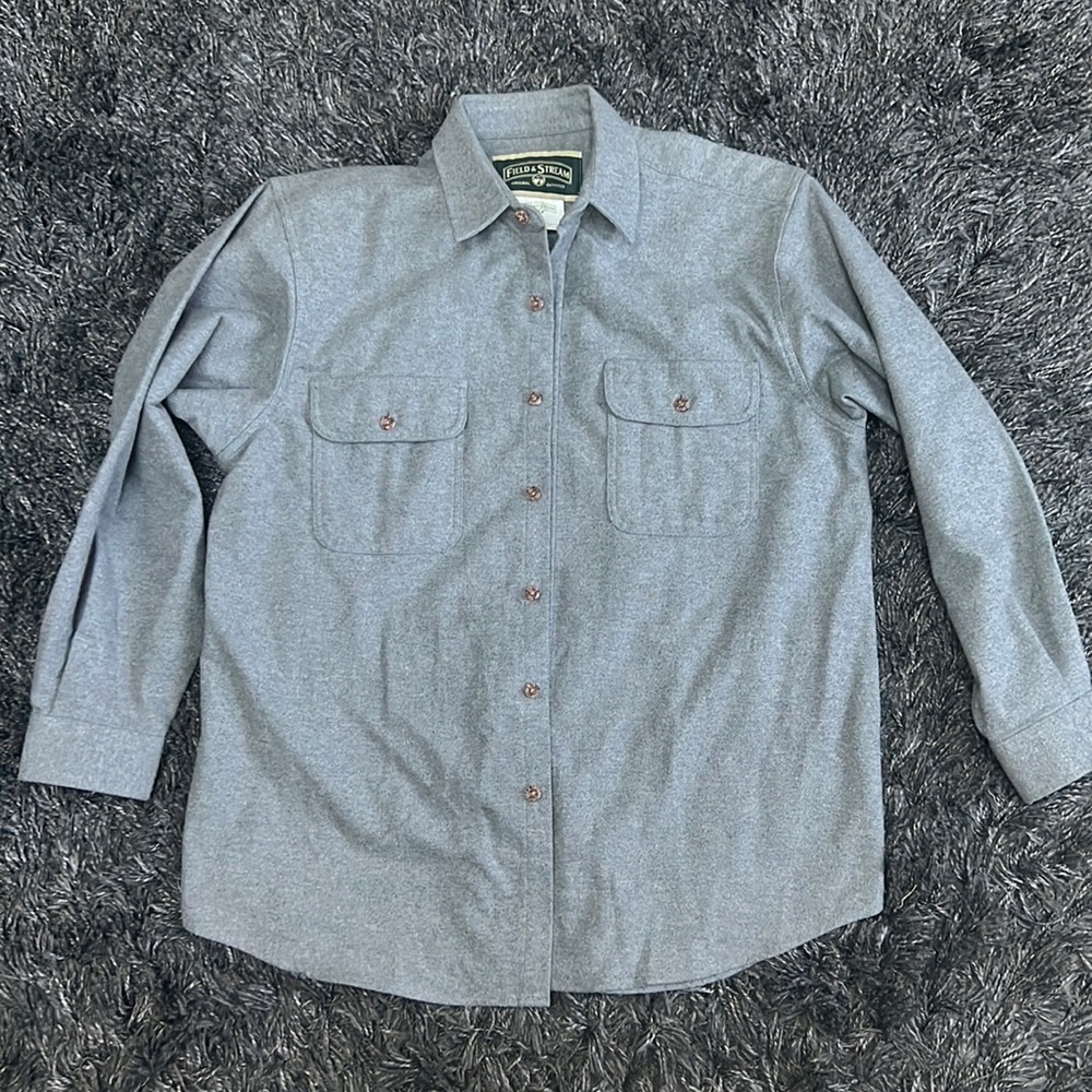 Field & Stream | Thick Grey Flannel Shacket | Size L